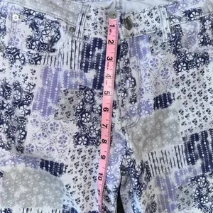 Kensie Patchwork Blue Combo Jeans High rise size 4 / 27 thumbnail 4