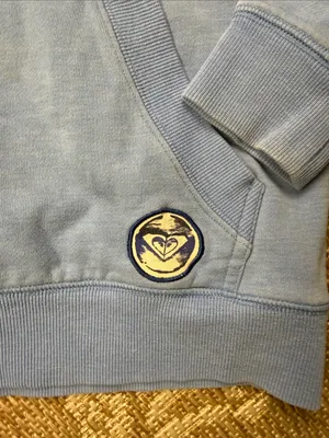 Roxy Light Blue Hoodie with Dark Drawcord thumbnail 2