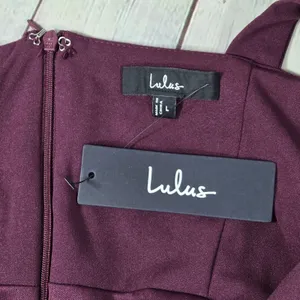 Lulus Vibrant Allure Plum Square Neck Bodycon Midi Dress CD3727 Purple Size L thumbnail 6