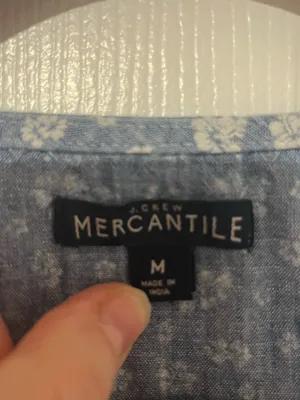 J Crew Mercantile Denim Floral Dress thumbnail 3