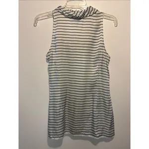 White House | Black Market 100% Silk Cowl Neckline Layering Striped Tank Blouse Size Small thumbnail 2