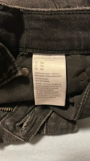 American Eagle Black Jean Shorts High-Rise thumbnail 2