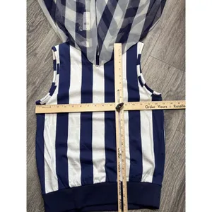 Anthropologie Postage Stamp Blue Gingham Elsie Blouse - size Small New thumbnail 9