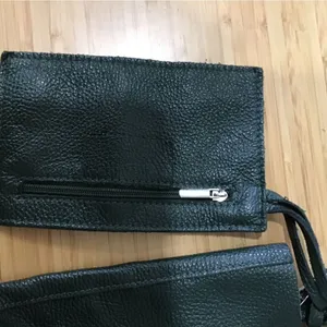 Green BUCKET CROSSBODY BAG Pebbled‎ LEATHER Made in Italy thumbnail 5