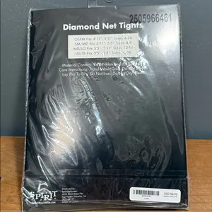 SPIRIT diamond net tights size small/medium sizes 4-8 new in package never used thumbnail 2
