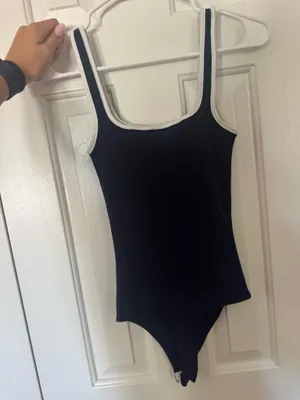 Navy and white bodysuit Blue thumbnail 2