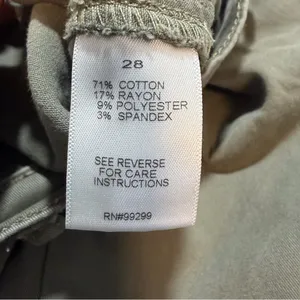 Evereve Payton Utility Pants Womens 28 Olive Green High Rise Ankle Slit thumbnail 7