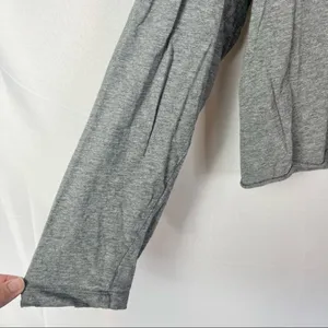 Aerie Light‎ Gray Mock Neck Long Sleeve Cropped T-Shirt S thumbnail 5