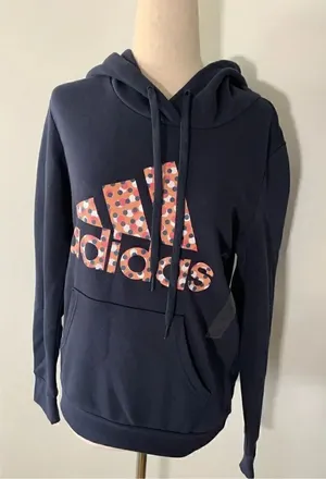 Adidas hoodie sweatshirt size small blue thumbnail 1
