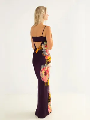 Amanda Uprichard Janeiro Maxi Dress in Purple Multi XS thumbnail 6