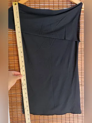 Vintage Hard Tail Forever Black One Shoulder Draped Top Size Small Y2K thumbnail 3