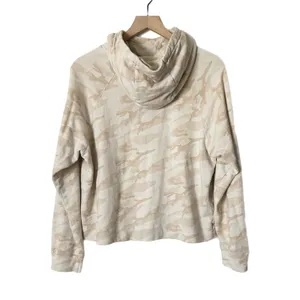 Vuori Women's Beach Hoodie Bisque Camo Print Slightly Cropped Raglan Size Medium thumbnail 2