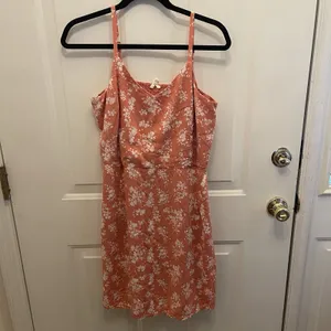 Maurices Pink White Floral Skater Sundress Women's Large Beach‎ Vacation thumbnail 2