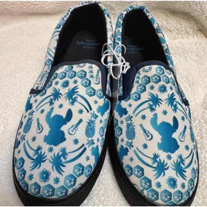 Disney Stitch Tropical Canvas Slip On Shoes NWT Women’s 8 thumbnail 2