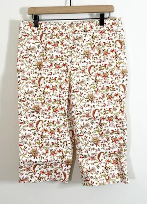 NWT Tommy Bahama Floral Capri Pants Size 10 thumbnail 1