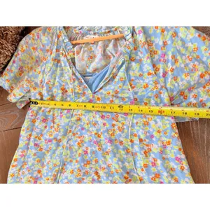 Roller Rabbit Floral Mini Dress Womens Blue Small thumbnail 7