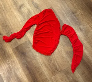 Red mesh long sleeve shirt thumbnail 1