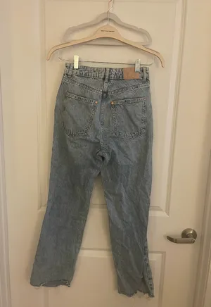 Zara High Rise Wide Leg Denim Jeans thumbnail 5