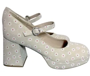 Madden Girl Women's Mantel Mary Jane Flower Print Platform Heels Size 9 Feminine thumbnail 1