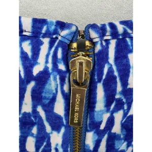 Michael Kors Womens Fit and Flare Dress Blue White Abstract Ikat Print Size S thumbnail 4