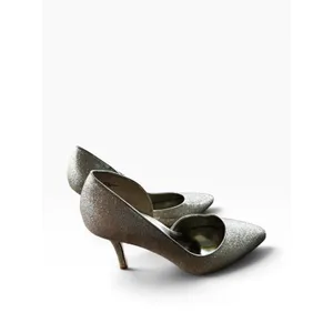 Anne Klein Akzya Pumps Size 10 Gold Silver Glitter D'Orsay Pointed Toe Stiletto thumbnail 5