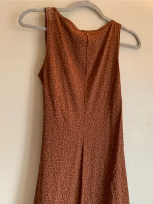 Patagonia Rust Brown Sleeveless Tie-Waist Maxi Dress Women Small Athletic thumbnail 4