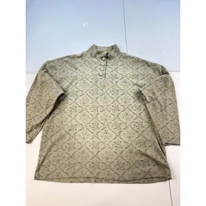 OBR Mock Neck Long‎ Sleeve Floral Button Up Top Small Vintage thumbnail 2