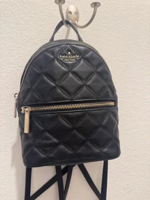 Kate Spade Quilted Blush Black Mini Backpack thumbnail 2