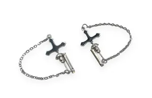 Cross Stud Earrings for Men Women Streetwear Punk Hip Hop Unisex Style thumbnail 1