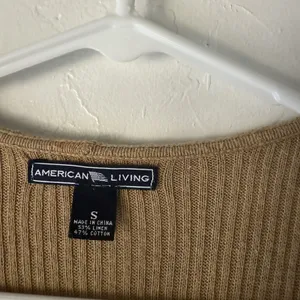 American Living Y2k Sweater‎ Small Ruffle Trim Ribbed Knit Cardigan Top Coquette thumbnail 8