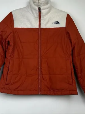 The North Face North Peak Puffer Sherpa Insulated Fleece Rust Jacket Size Medium thumbnail 3
