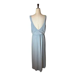 Show Me Your MuMu Dress‎ Women Medium Steel Blue Chiffon Kendall Side Slit Maxi thumbnail 4