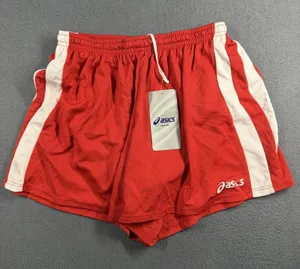 Asics Medley Running Shorts Womens Small Red Drawstring Liner TF754-2301 NWT thumbnail 1