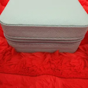 Light blue compact travel jewelry box thumbnail 3