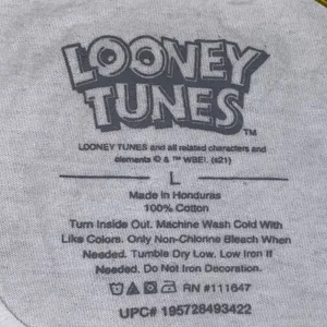 Looney Tunes Graphic T Shirt Large White Cartoon Bugs Bunny Vintage Style‎ thumbnail 4