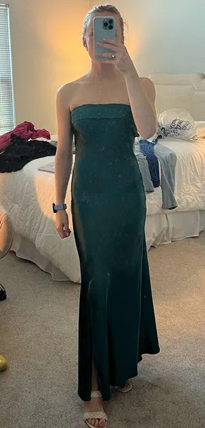 Green Satin Altar'd State Dress thumbnail 2