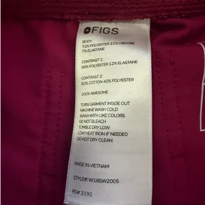 Figs Zamora Jogger Dark Magenta Scrub Pants Size XS thumbnail 3