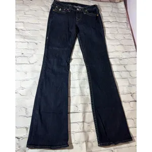 True Religion Jeans Women's 28 Bootcut Y2K McBling Mid Rise Western‎ Boho thumbnail 2