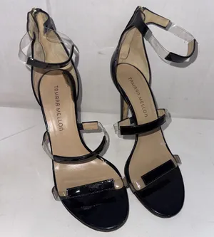 Tamara Mellon Black Clear Designer Quiet Luxury Minimalist Shoes Pumps Heels 38 thumbnail 1