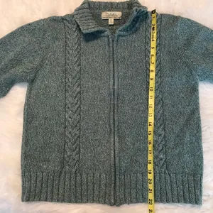 VTG Cabela’s heavy weight zip up knit sweater jacket Women’s size XL Cotton thumbnail 5