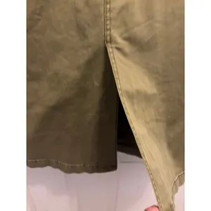 Anthropologie Green Khaki Utility Midi Skirt Button Front Cargo Pockets Size 4 thumbnail 3