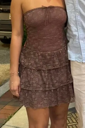 Boutique Strapless Lace Dress thumbnail 1