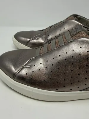 Kizik Miami Hands-Free Slip-On Sneaker Women's 8M Metallic Silver Leather Casual thumbnail 11