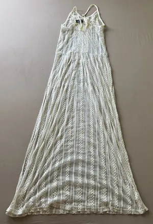 ASTR Vintage Aster Lace Crochet Sheer Maxi Dress thumbnail 4