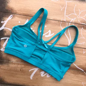 Lululemon Aqua Blue Sports Bra Size 6 thumbnail 5