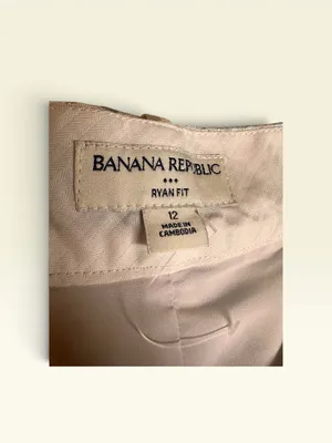 Banana Republic Ryan Fit Silver White Polka Dots Metallic Cuffed Shorts Size 12 thumbnail 4