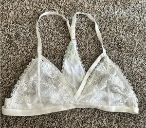 white lacy bralette thumbnail 1