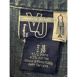 Vintage Venezia Jeans Linen Cotton Sleeveless Blouse 18/20 Used Linen Cotton thumbnail 6