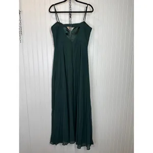 NWOT Lulus Stunning Grace Emerald Green Cutout A-Line Maxi Dress Wedding Size S thumbnail 5