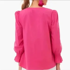 Tuckernuck Pomander Place Blouse Top Easton Pink Size Medium thumbnail 2